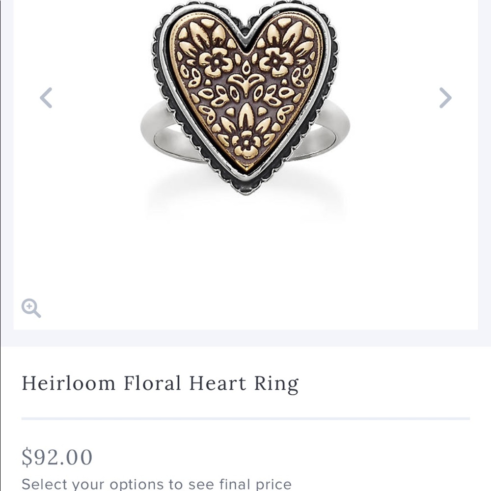 JAMES AVERY HEART RING